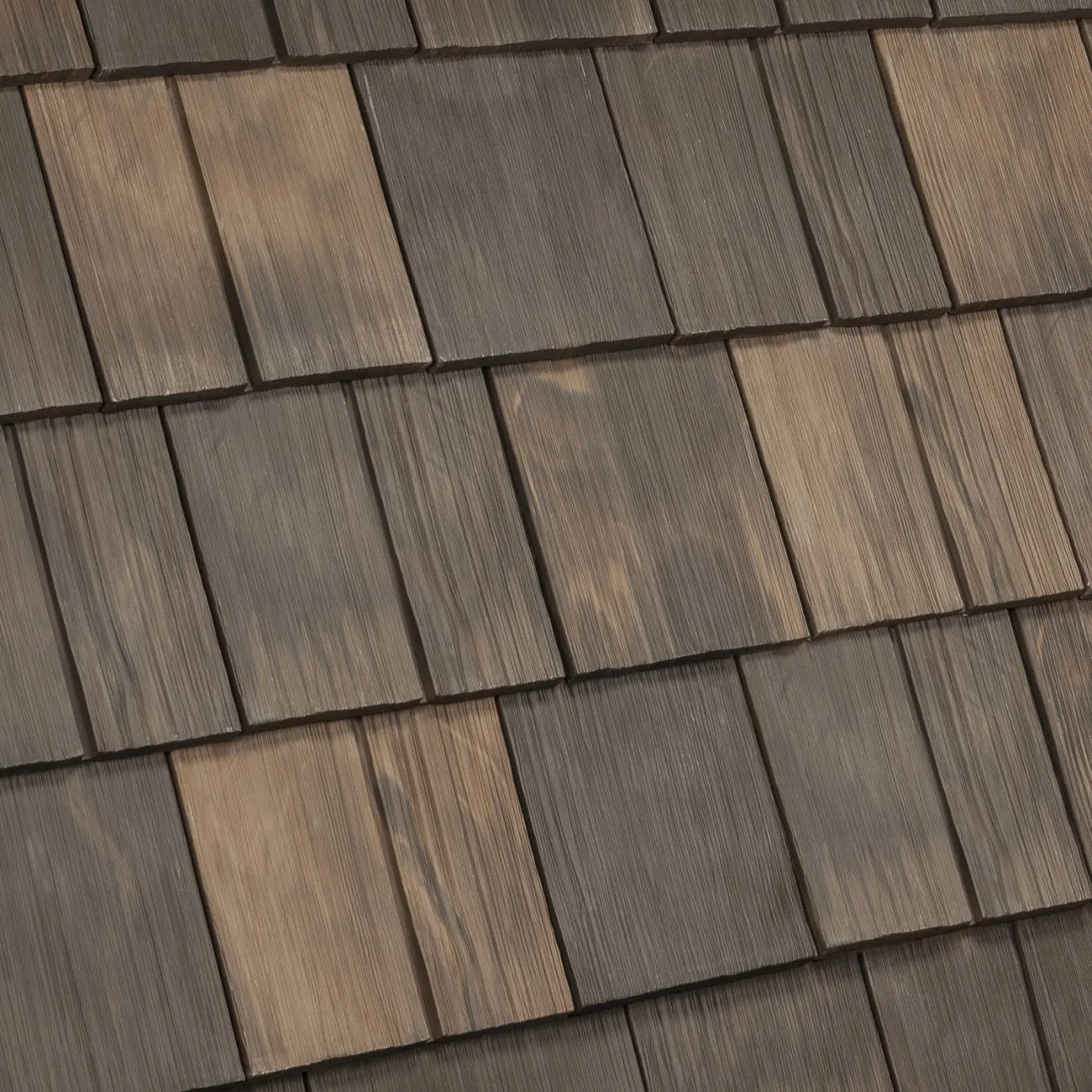 DaVinci Roofscapes Select Shake Aged Cedar roof shingle swatch